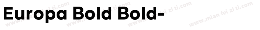 Europa Bold Bold字体转换